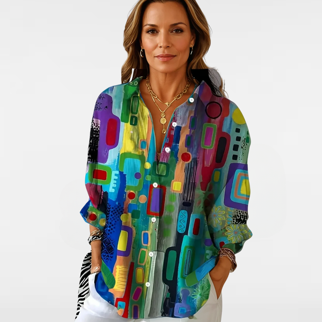 Refined Pattern Blouse – Elegant Women's Blouse | Lightweight Breathable Top