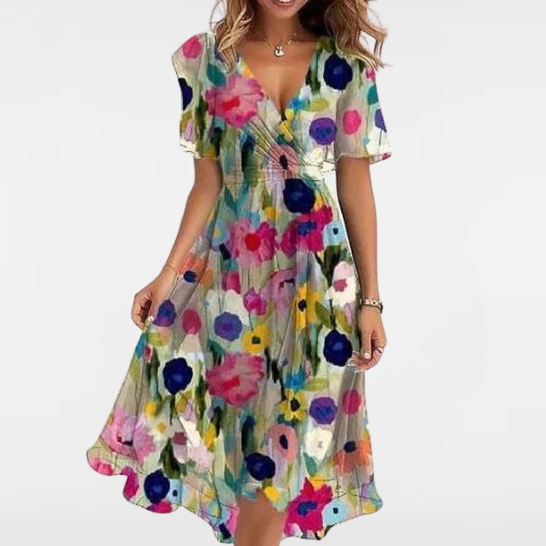 Chic Summer Dress - Lightweight Fabric, Flattering Silhouette, Breezy Casual Wear