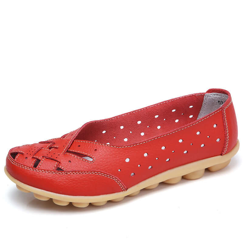 Breathable Leather Loafers - Orthopedic Sandals with Shock Absorbing Soles for Comfort