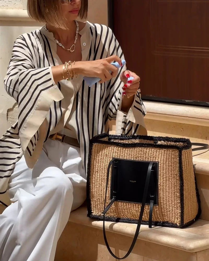 Elegant Striped Shirt – Tailored Fit Blouse | Lightweight Breathable Top