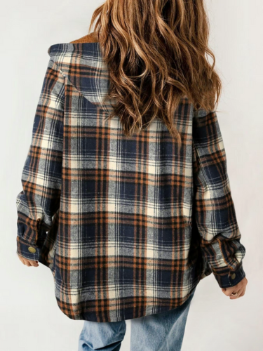 Plaid Flannel Jacket – Warm Winter Jacket With Soft Brushed Fabric, Cozy Fall Outerwear