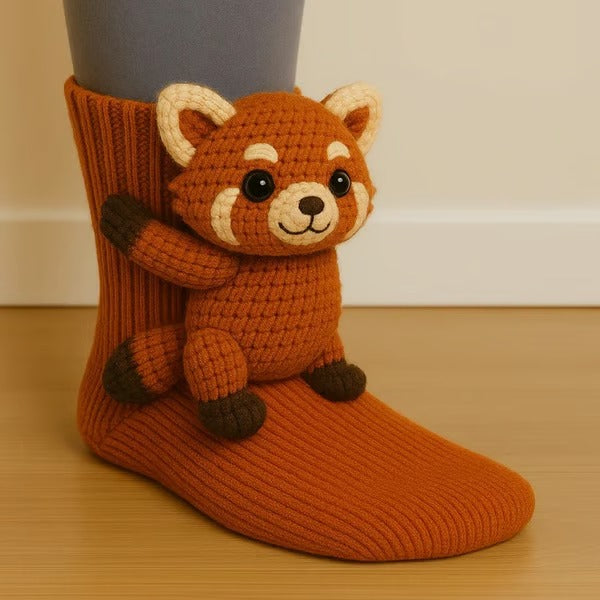 Animal Socks – Soft 3D Animal Socks With Cozy Winter Comfort & Non Slip Sole