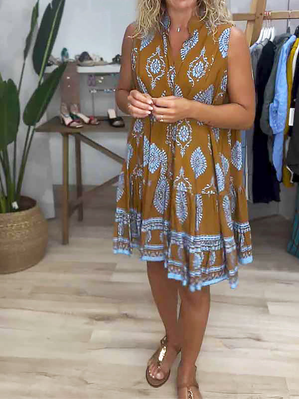Relaxed V-Neck Dress | Lightweight Summer Dress With Bold Print & Flowing Silhouette