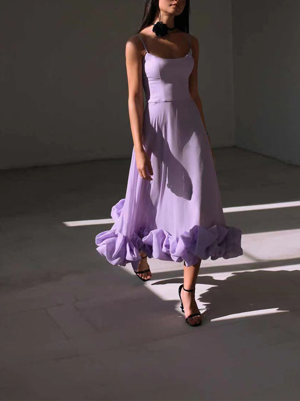 Flounce Maxi Dress | Elegant Maxi Silhouette Dress for Formal Occasions