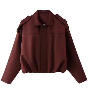 Casual Bomber Jacket – Women's Relaxed Fit Lightweight Zip Closure Outerwear