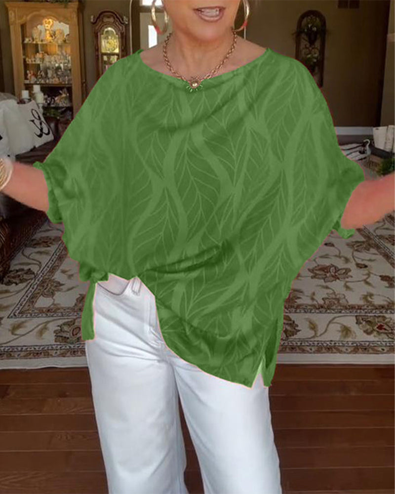 Relaxed Print Blouse – Lightweight Breathable Soft Fabric Blouse for Women