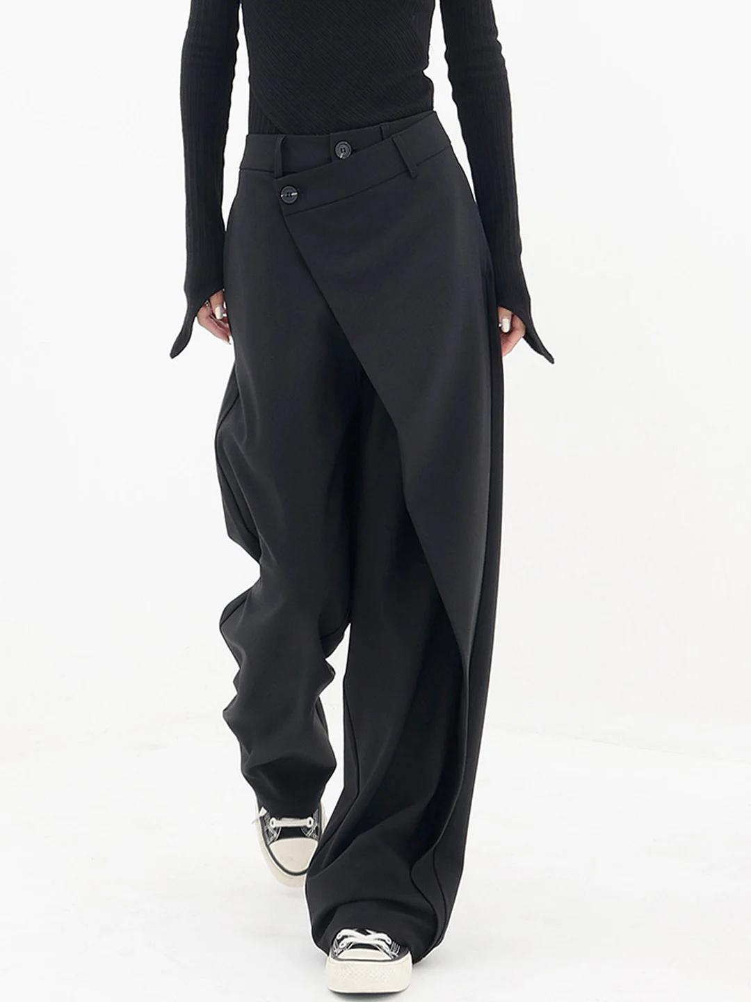 Modern Baggy Pants – Asymmetrical Waist, Wide Leg Trousers | Stylish Loose Pants