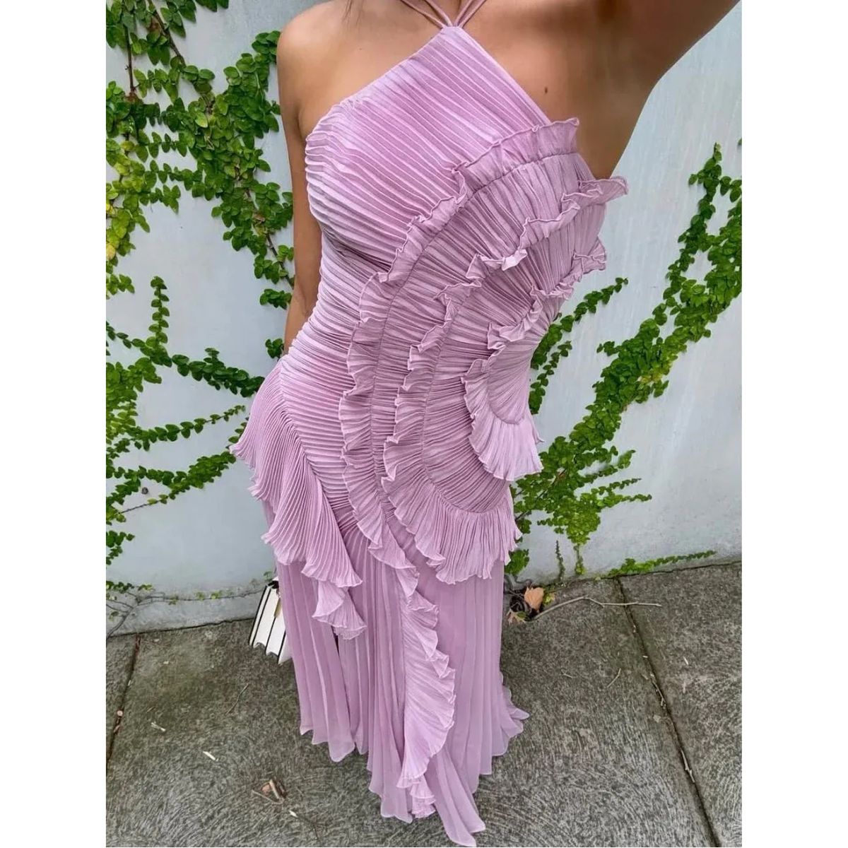 Graceful Long Dress – Elegant Evening Gown With Elongating Silhouette & Flattering Fit