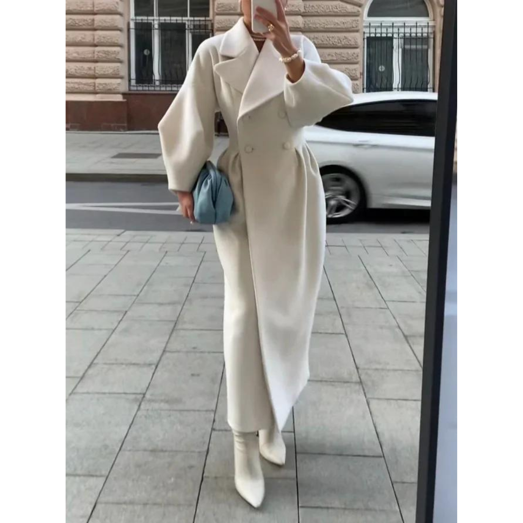 Women's Winter Coat - Long Trench Coat | Elegant Warm Winter Outerwear