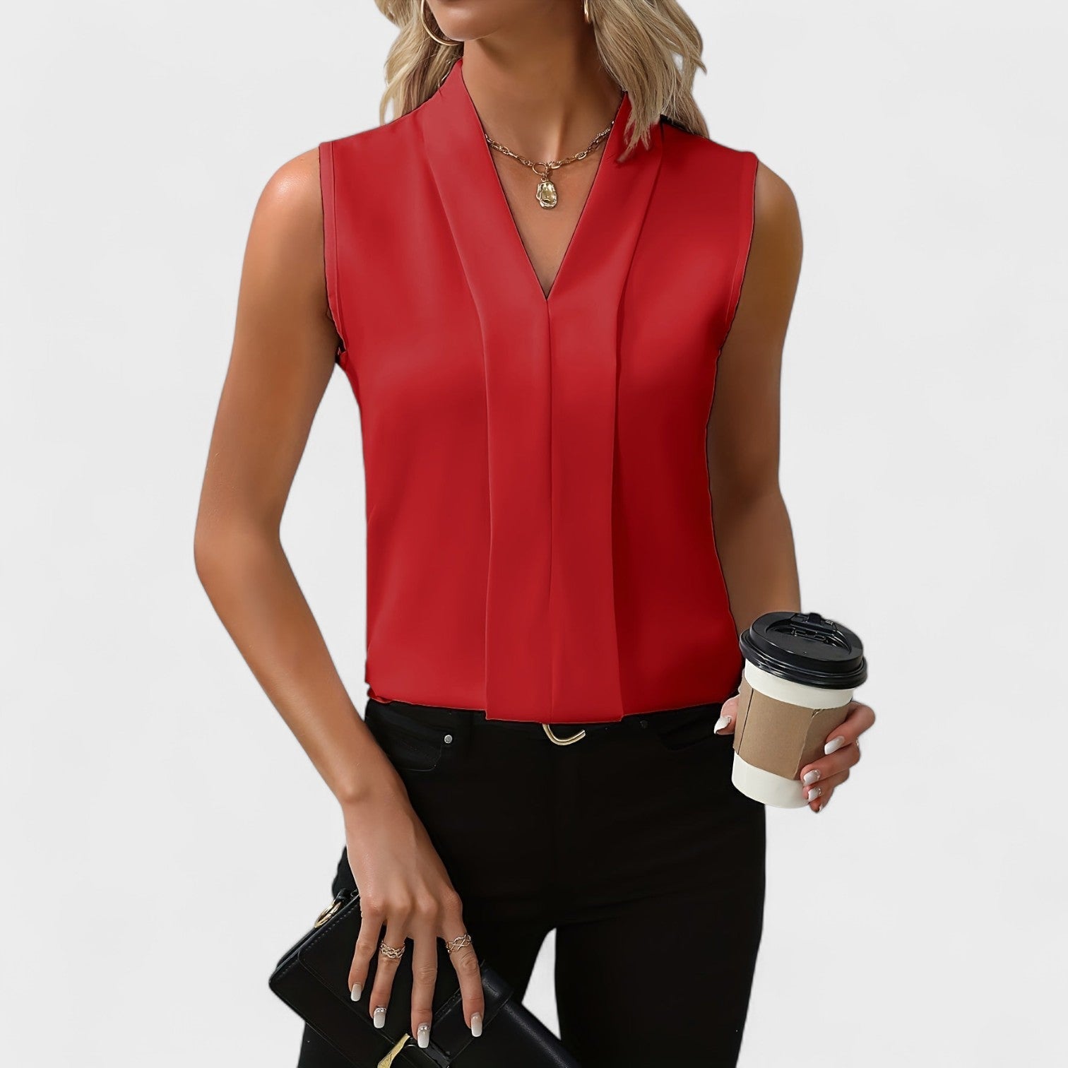 Chic Sleeveless Blouse - Lightweight Summer Top With Flattering Fit | Liora's Boutique