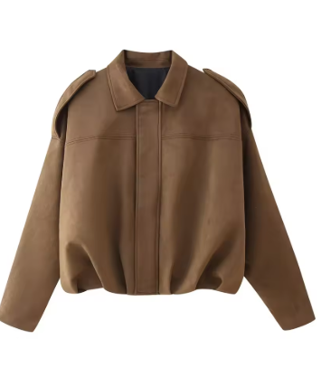 Casual Bomber Jacket – Women's Relaxed Fit Lightweight Zip Closure Outerwear