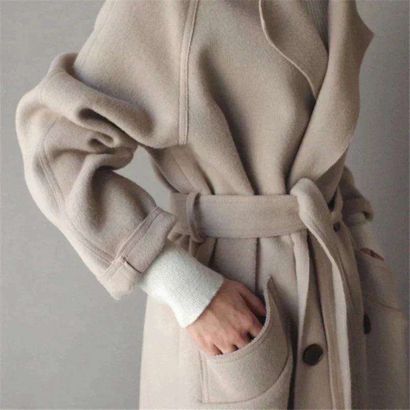 Long Wool Coat – Premium Wool Blend Coat For Women | Stylish Winter Outerwear