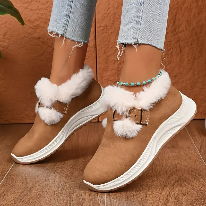 Stylish Casual Shoes – Cozy Warm Footwear with Plush Lining & Traction Sole