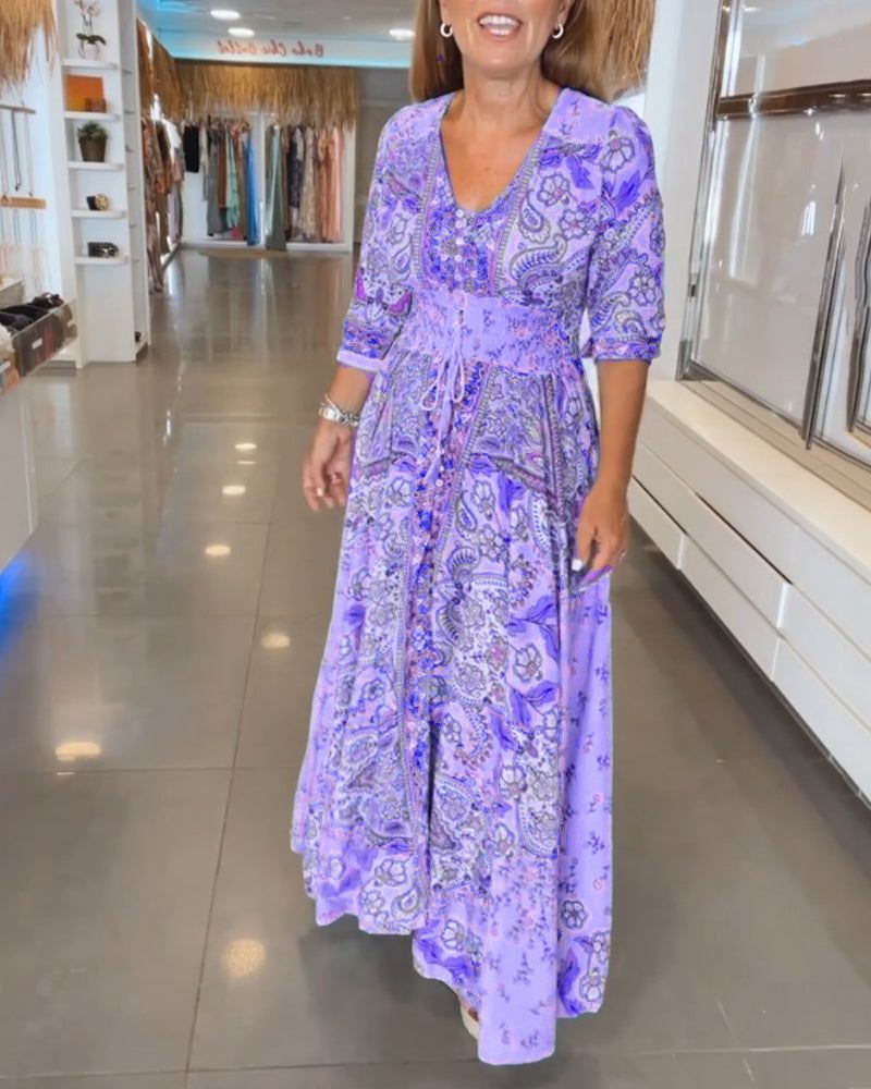 Flowy Summer Dress – Lightweight Casual Beach Day Dress for Effortless Style