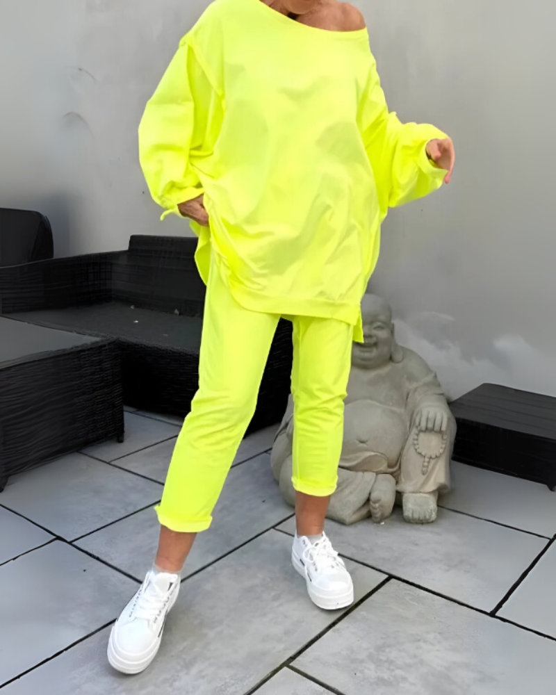 Effortless Comfort Set – Women's Loungewear Two-Piece With Soft Breathable Fabric