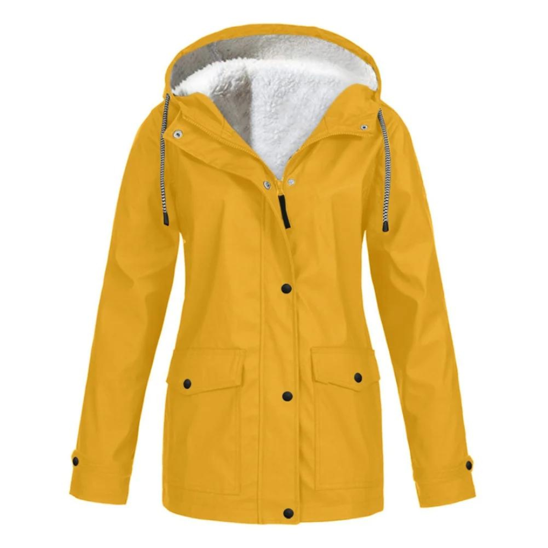 Windproof Rain Jacket – Women's Water Resistant Jacket with Adjustable Hood & Pockets