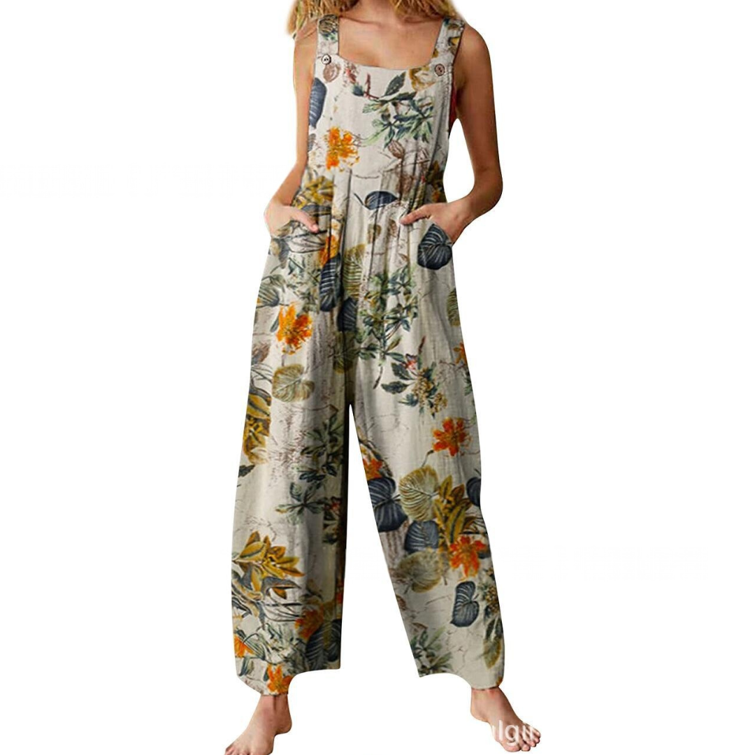Casual Overall Jumpsuit – Relaxed Fit Dual Pocket Women's Classic Wear
