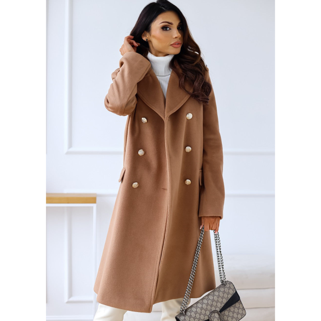 Women's Winter Trench Coat – Elegant Long Warm Winter Coat For Cold Days