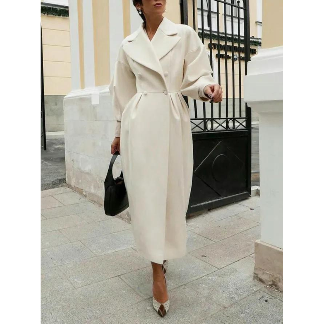 Women's Winter Coat - Long Trench Coat | Elegant Warm Winter Outerwear