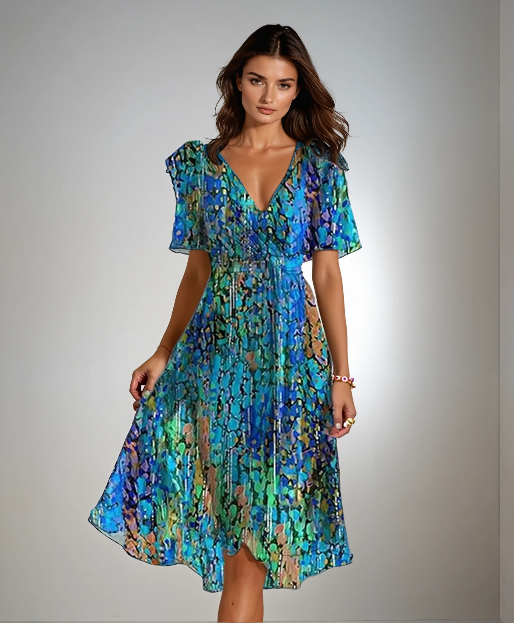 Chic Summer Dress - Lightweight Fabric, Flattering Silhouette, Breezy Casual Wear