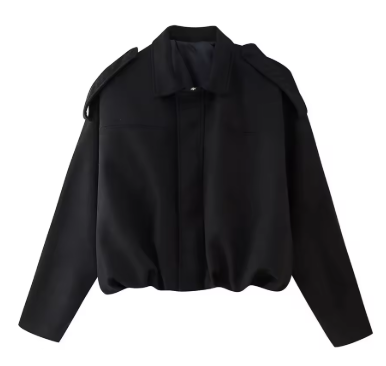 Casual Bomber Jacket – Women's Relaxed Fit Lightweight Zip Closure Outerwear