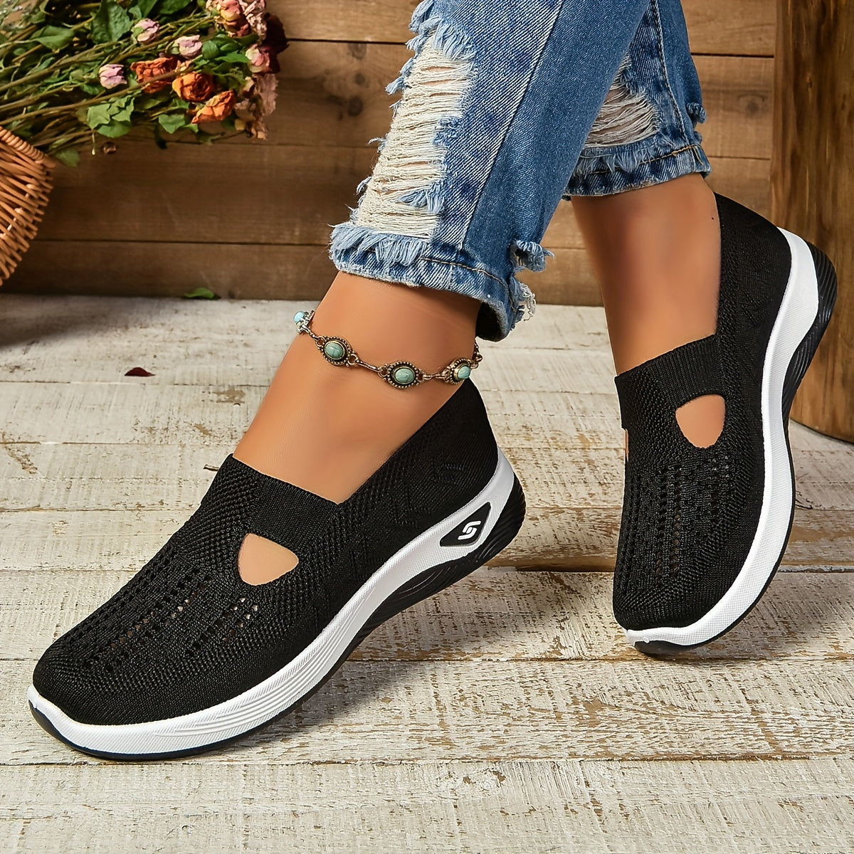 Orthopaedic Slip-On Shoes - Women's Comfortable Footwear with Arch Support & Gel Sole