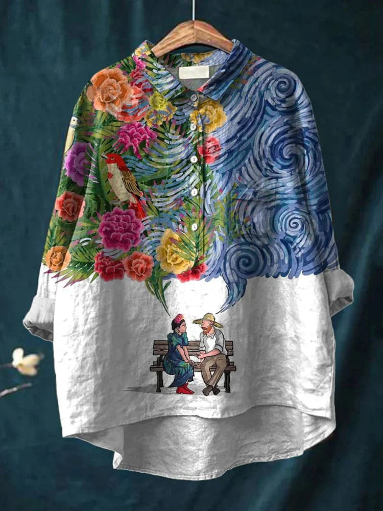 Van Gogh Art Shirt – Unique Artistic Design | Lightweight Long Sleeve Top