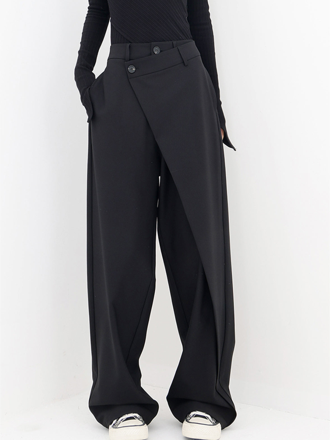 Modern Baggy Pants – Asymmetrical Waist, Wide Leg Trousers | Stylish Loose Pants