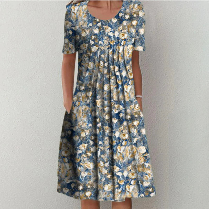 Floral Dress Erin™ – Elegant Cotton Dress with Timeless Floral Design