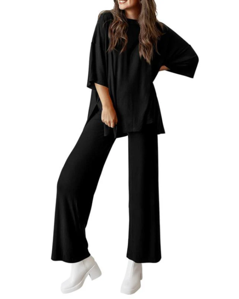 Modern Relax Set – Velianne Soft Breathable Fabric Casual Loungewear Outfit
