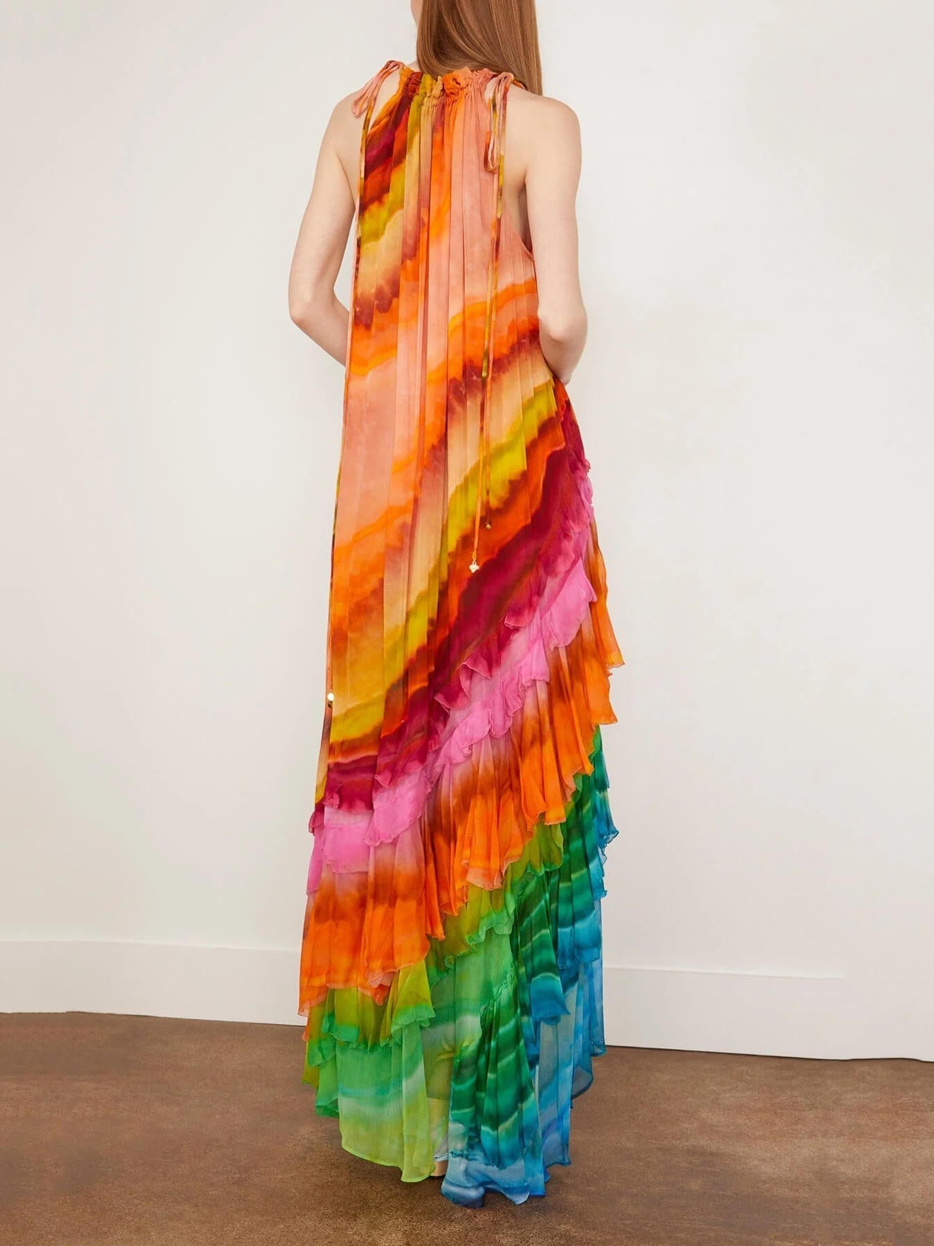 Ruffle Gown – Elegant Maxi Dress with Cascading Ruffles for Evening Wear