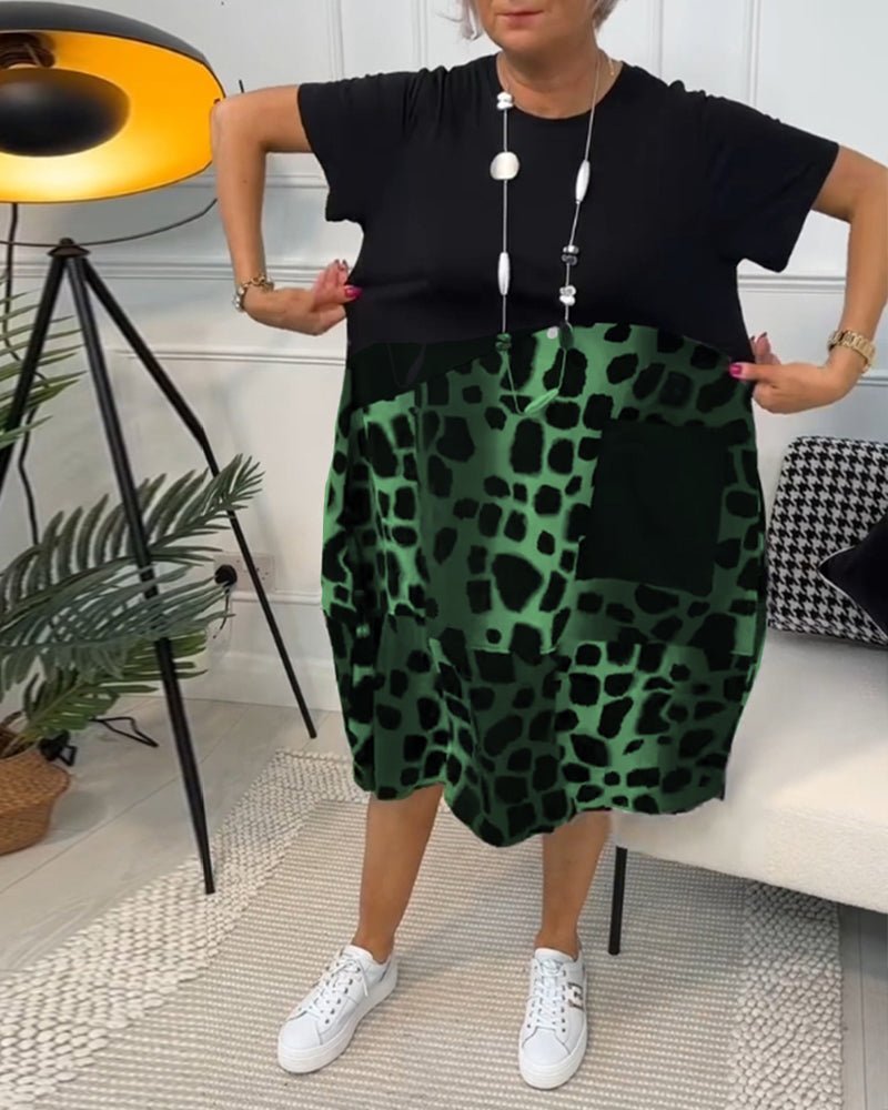 Chic Midi Dress – Elegant Versatile Outfit With Lightweight Blend Fabric