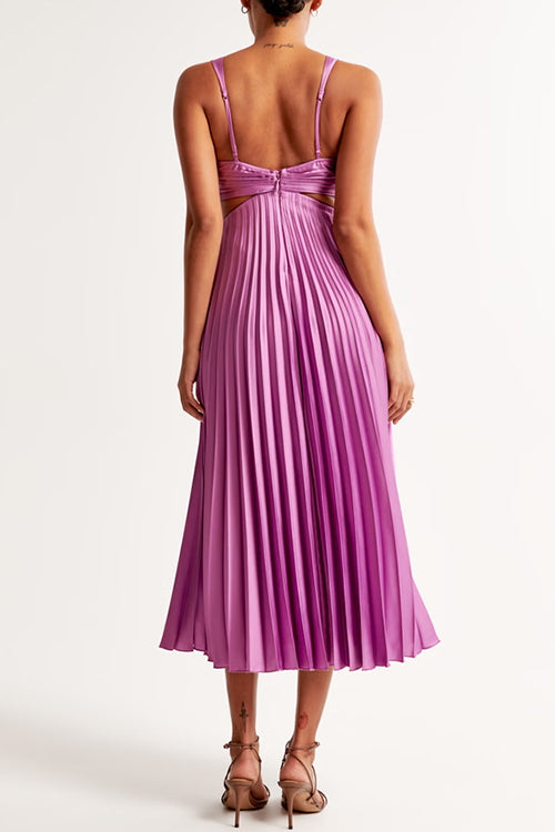 Pleated Maxi Dress – Sleeveless Elegant Summer Gown With Flowing Silhouette