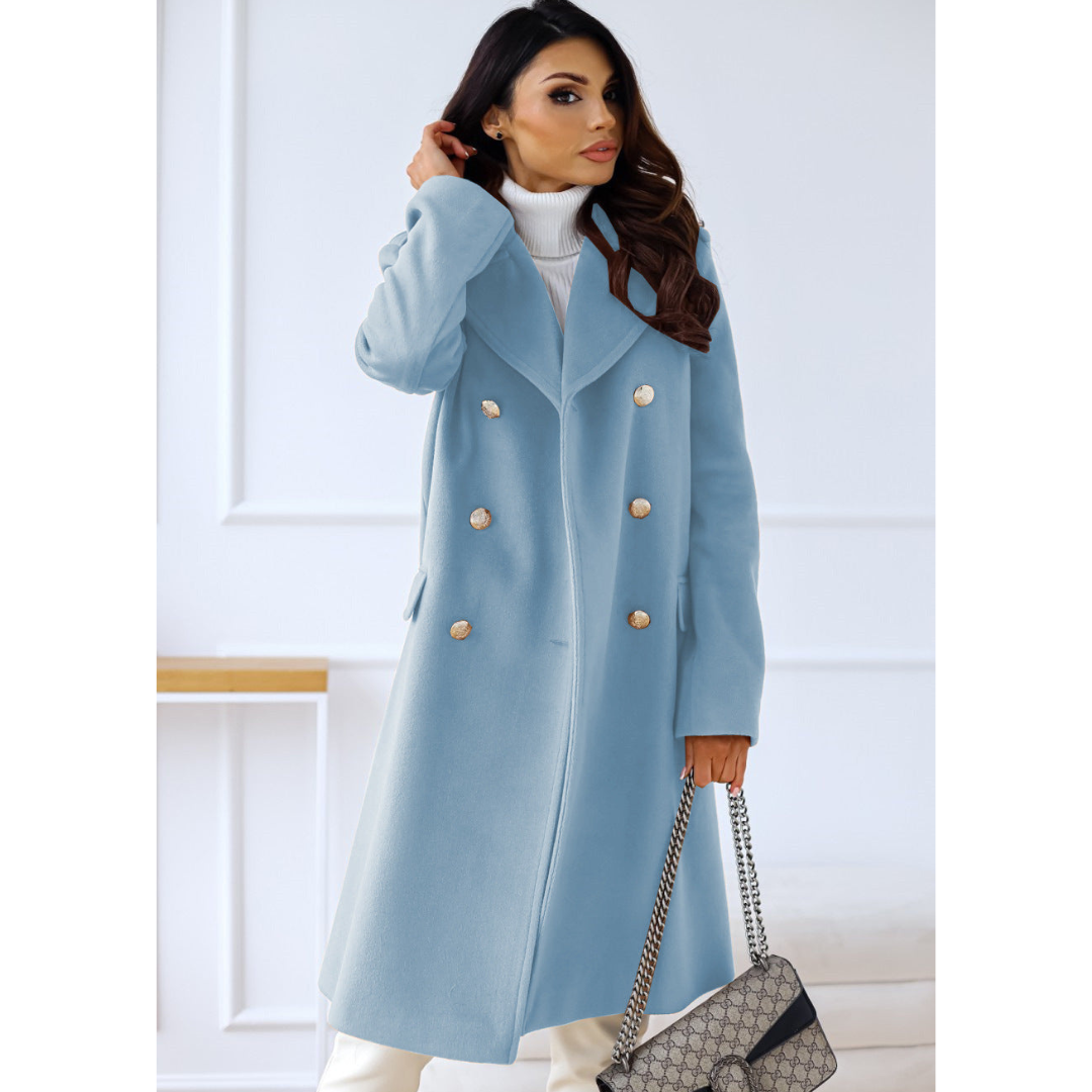 Women's Winter Trench Coat – Elegant Long Warm Winter Coat For Cold Days