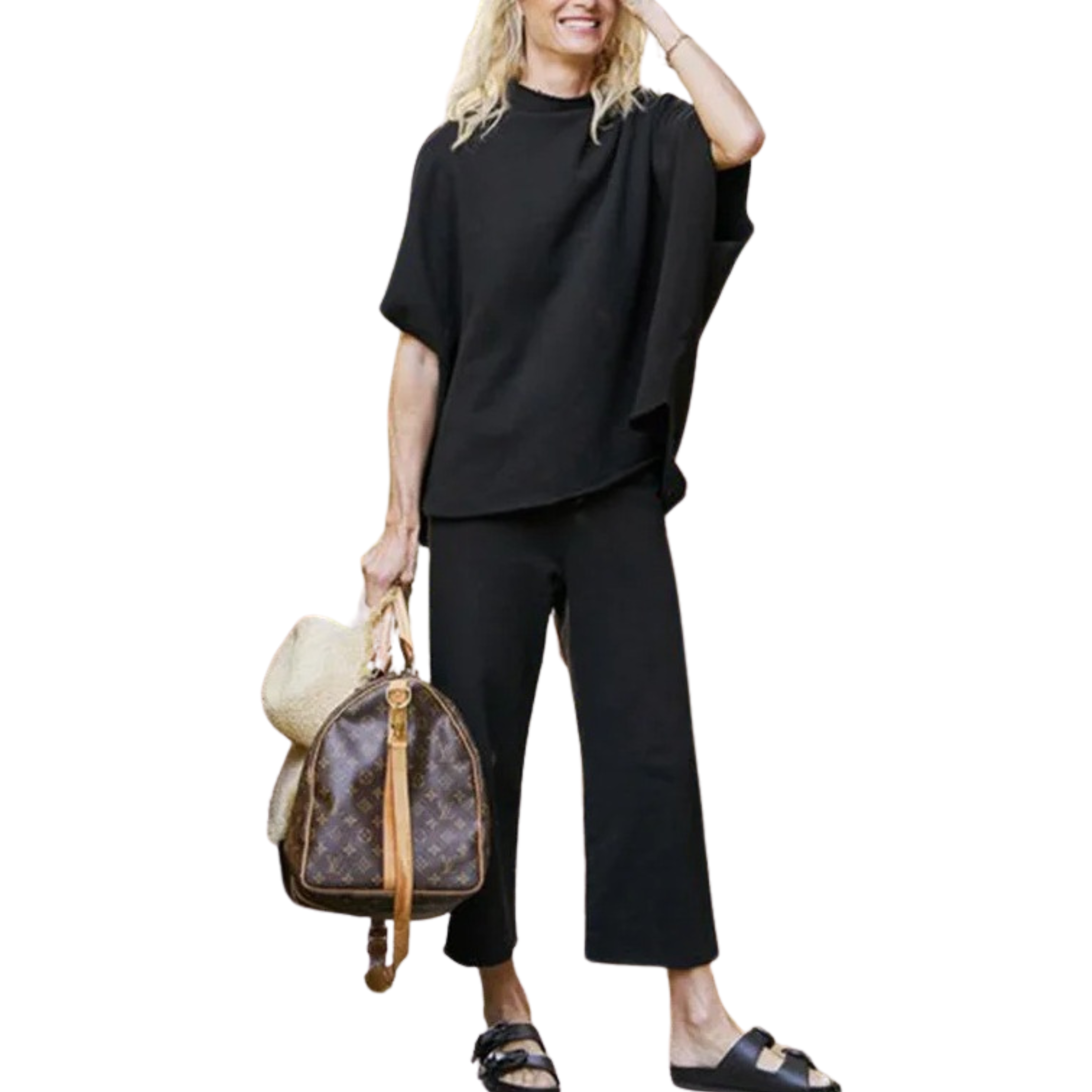 Batwing Sleeve Comfort Set - Relaxed Loungewear With Versatile Lounge Wear Style