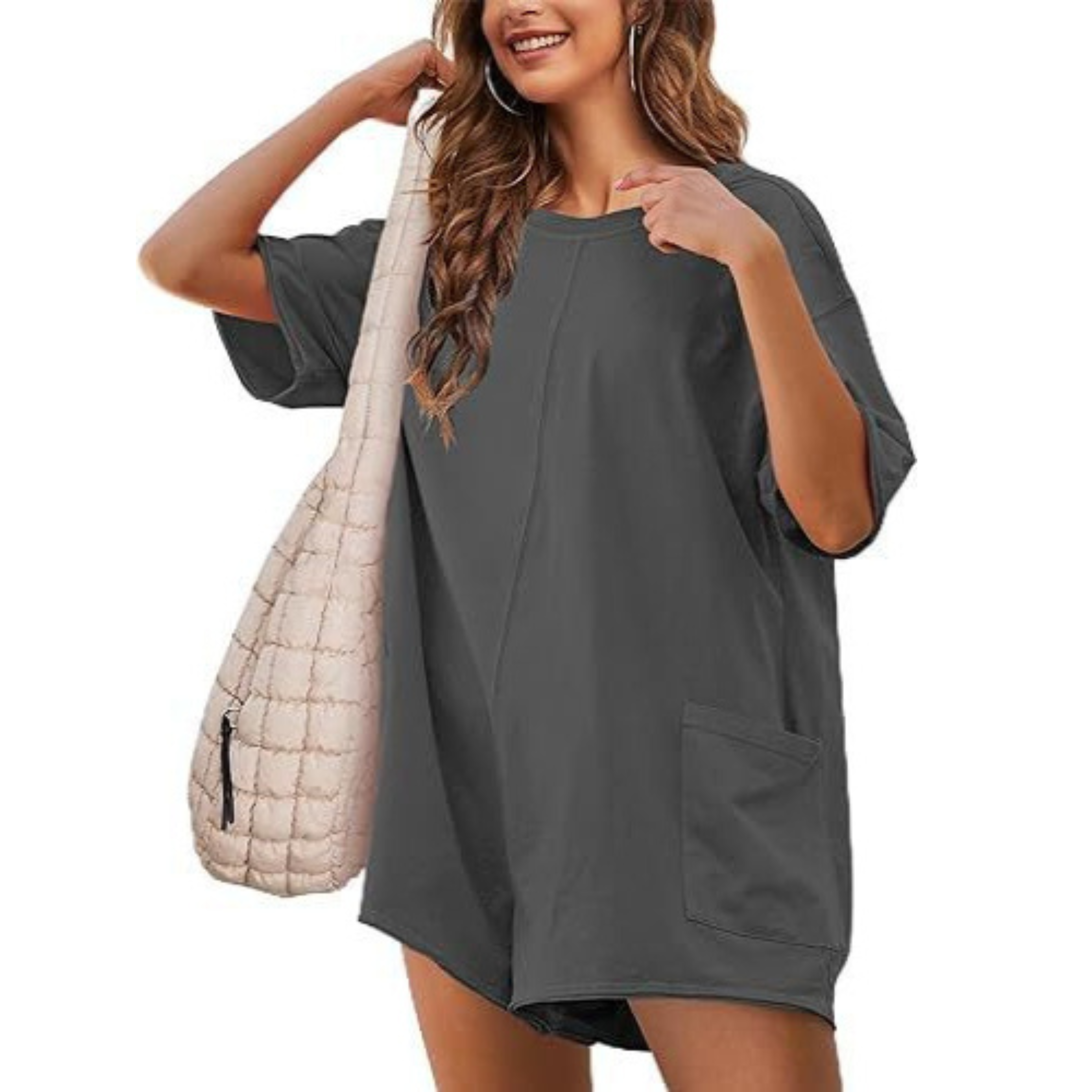 Comfort Short Romper – Tee Style Women's Summer Romper with Breathable Fabric