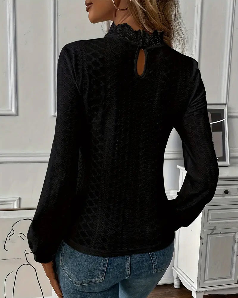 Lace Long Sleeve Top – Classic Lace Blouse With Feminine Design & Flattering Fit