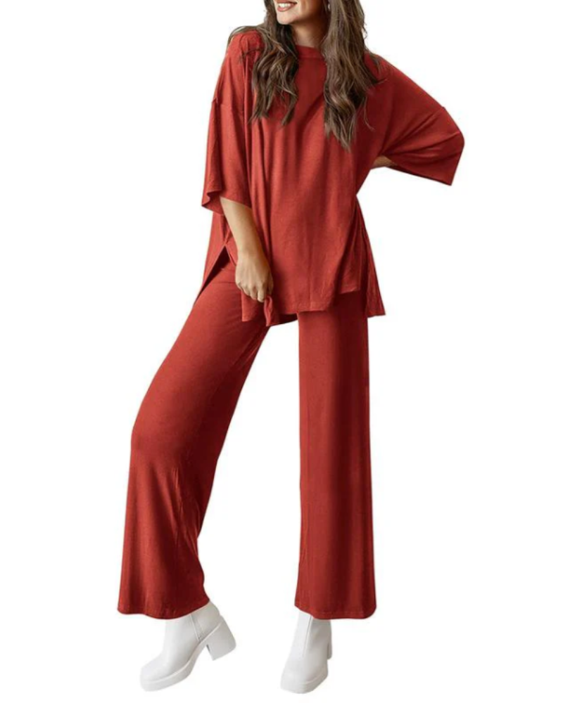 Modern Relax Set – Velianne Soft Breathable Fabric Casual Loungewear Outfit
