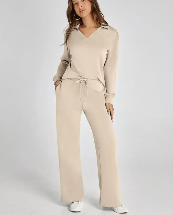 Elegant Lounge Duo - Women's Loungewear Set With Soft Fabric & Relaxed Fit