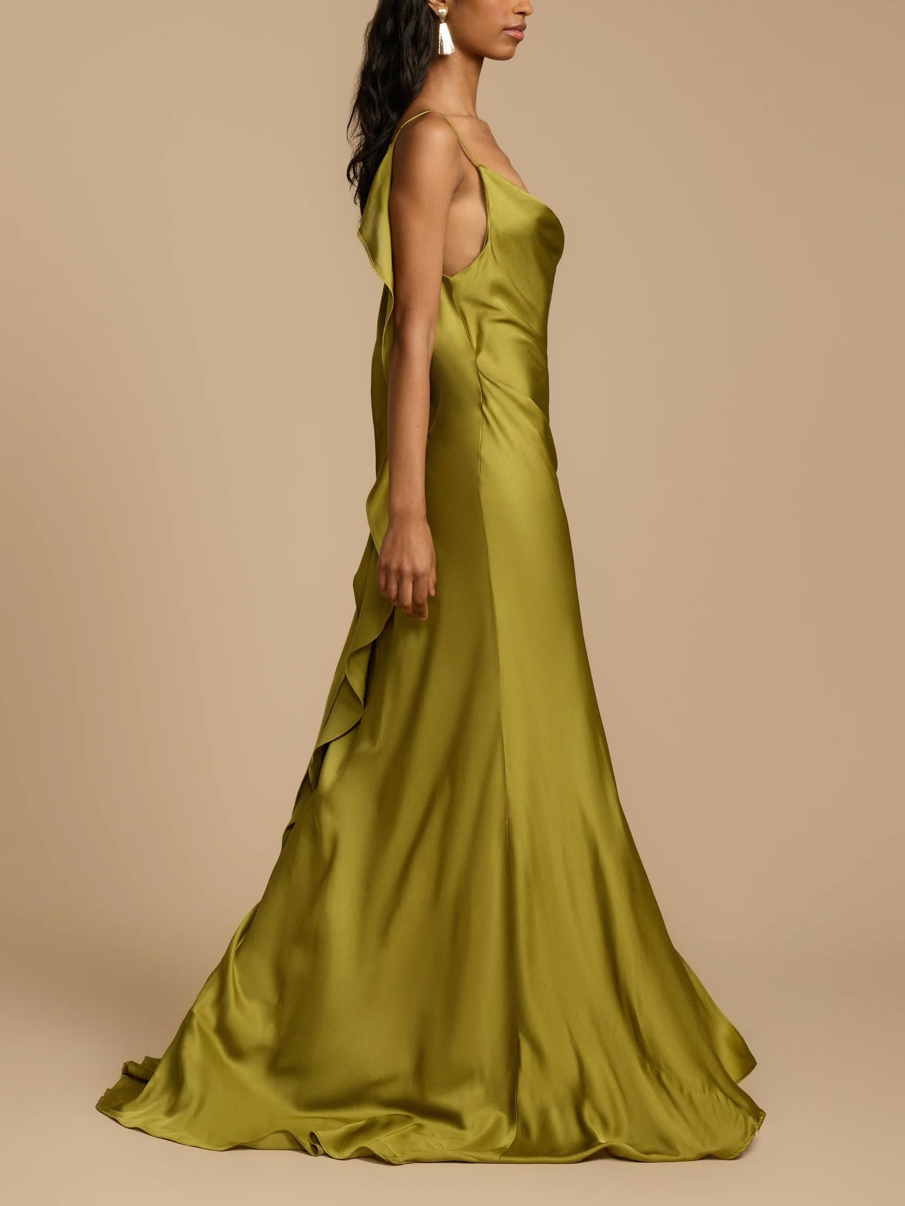 Satin Luxe Maxi Dress – Elegant Flowing Satin Dress for Formal Events