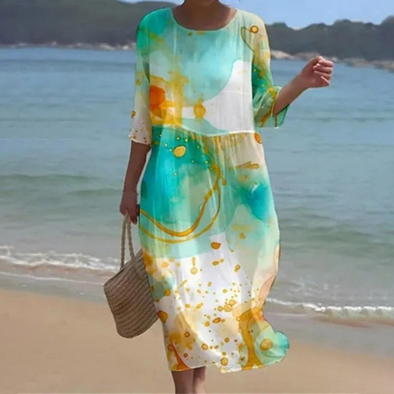 Elegant Floral Dress – Lightweight Summer Dress With Flattering Silhouette
