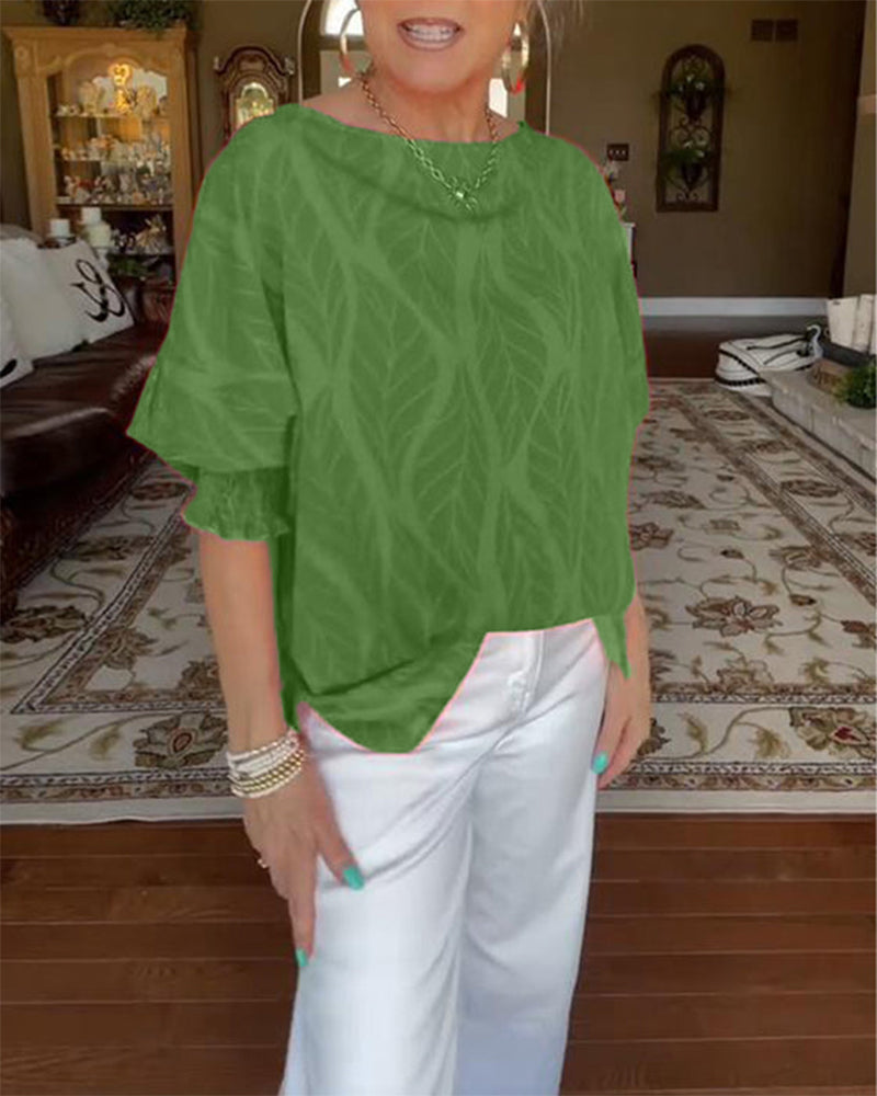 Relaxed Print Blouse – Lightweight Breathable Soft Fabric Blouse for Women