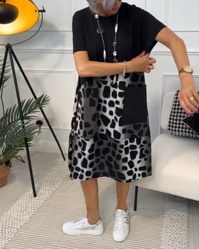 Chic Midi Dress – Elegant Versatile Outfit With Lightweight Blend Fabric