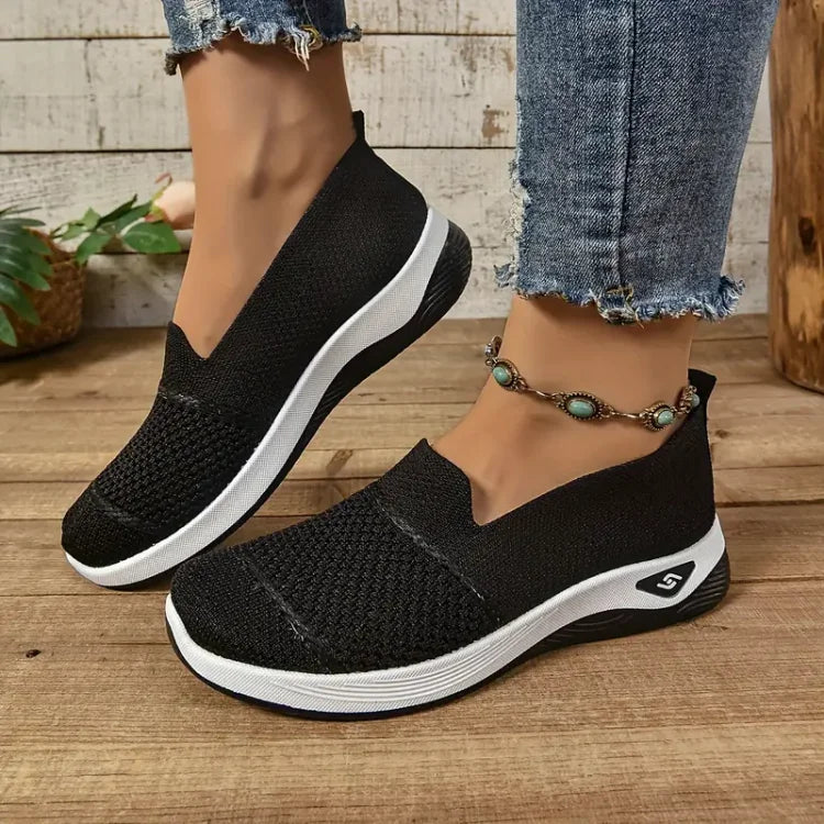 Orthopedic Slip-On Sneakers – Supportive Comfort Lightweight Walking Shoes for Women