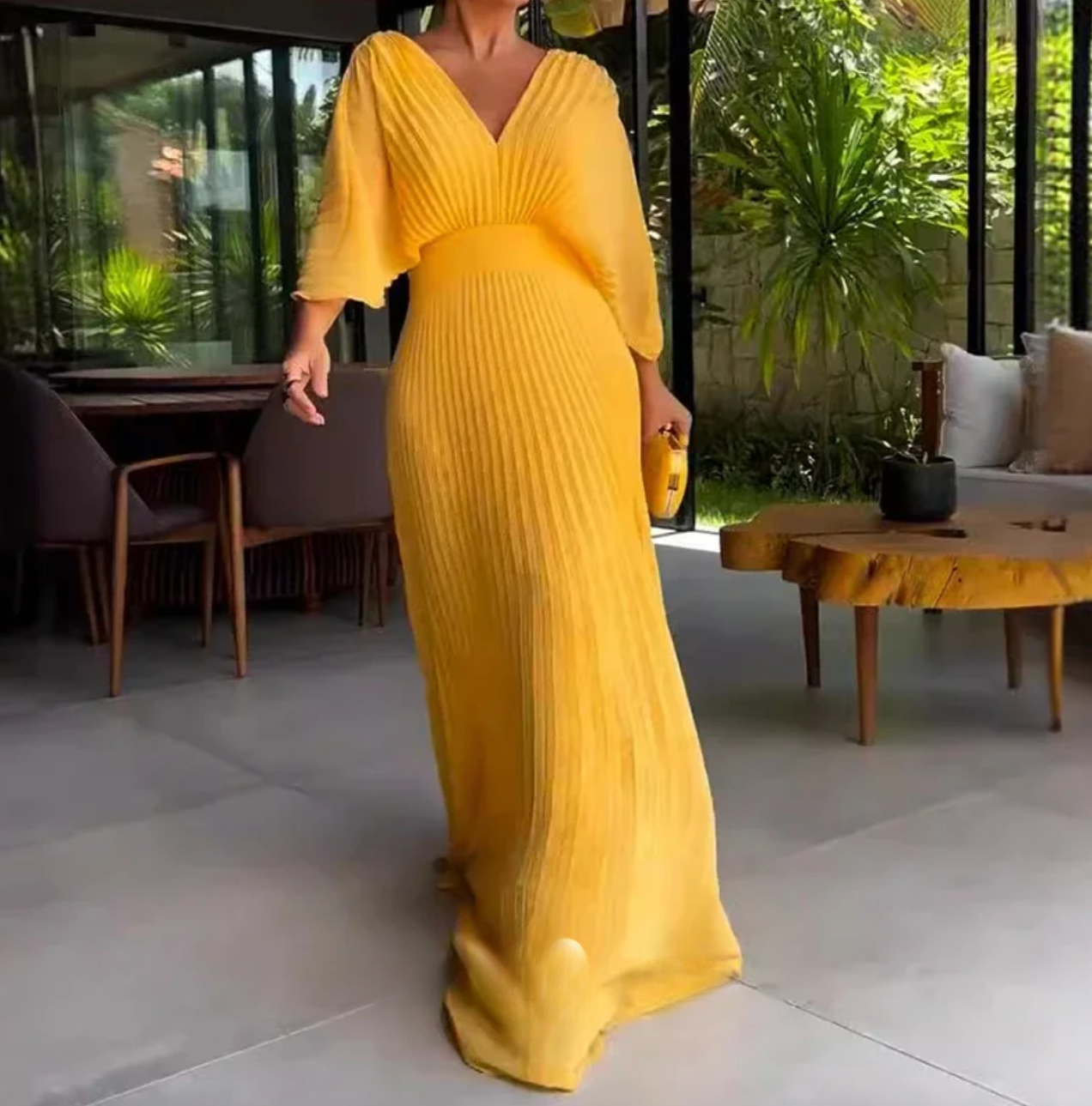 Pleated Dress Brenda™ | Elegant Flowing Midi To Maxi Formal Dress