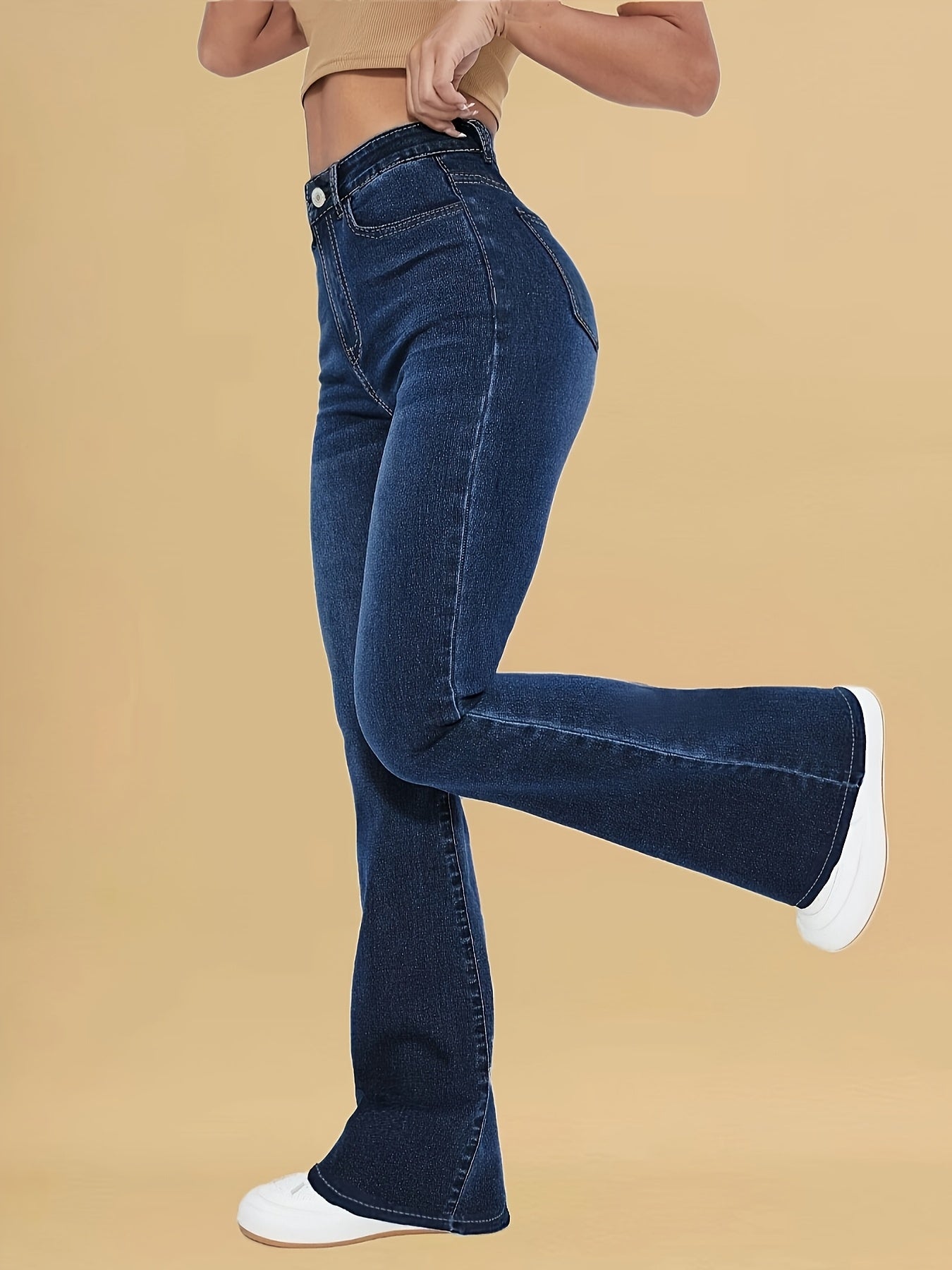 Modern Flare Jeans – High Rise Stretch Denim With Flattering Silhouette