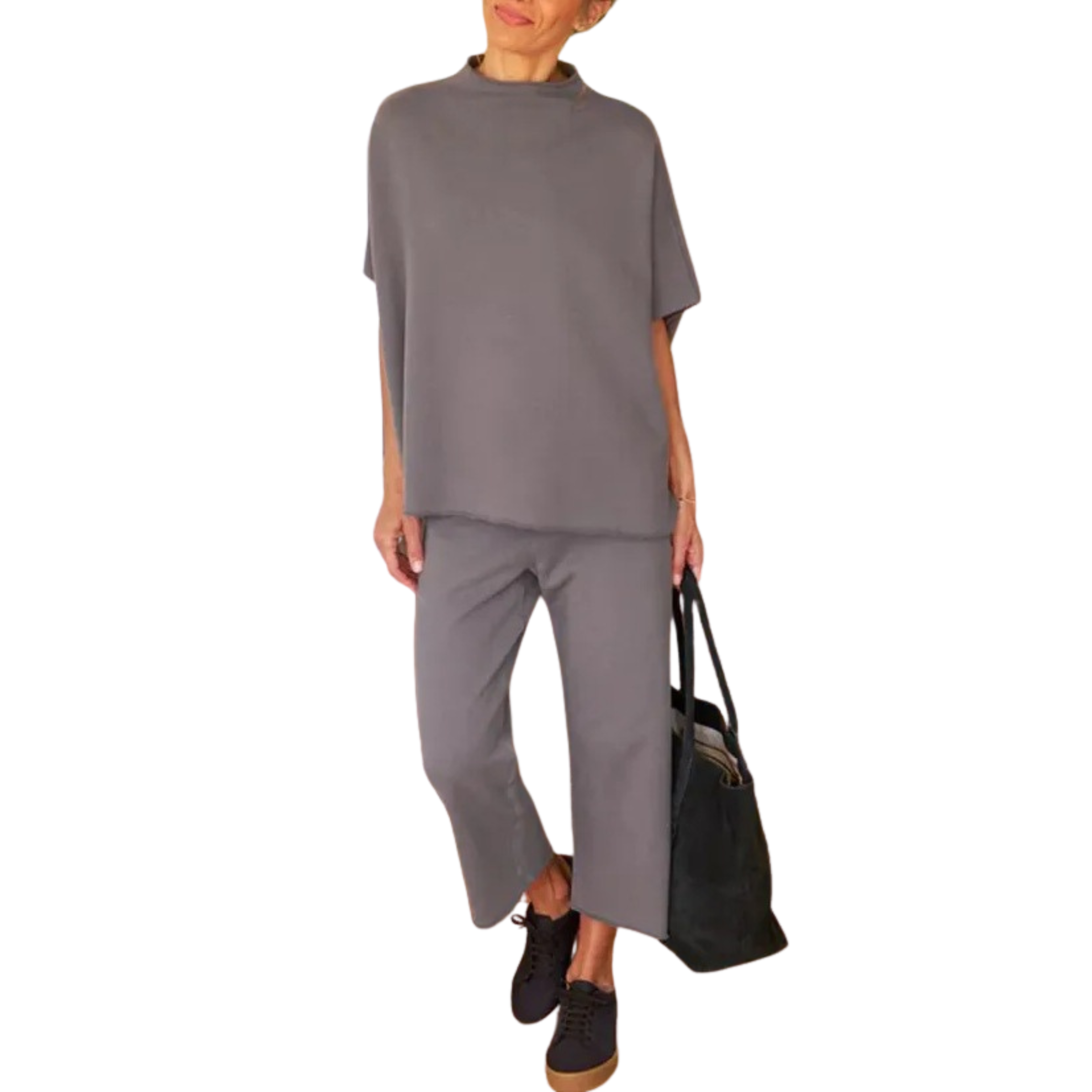 Batwing Sleeve Comfort Set - Relaxed Loungewear With Versatile Lounge Wear Style