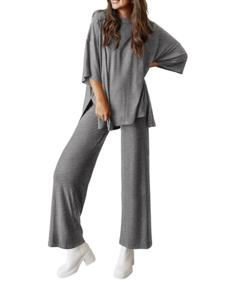 Modern Relax Set – Velianne Soft Breathable Fabric Casual Loungewear Outfit