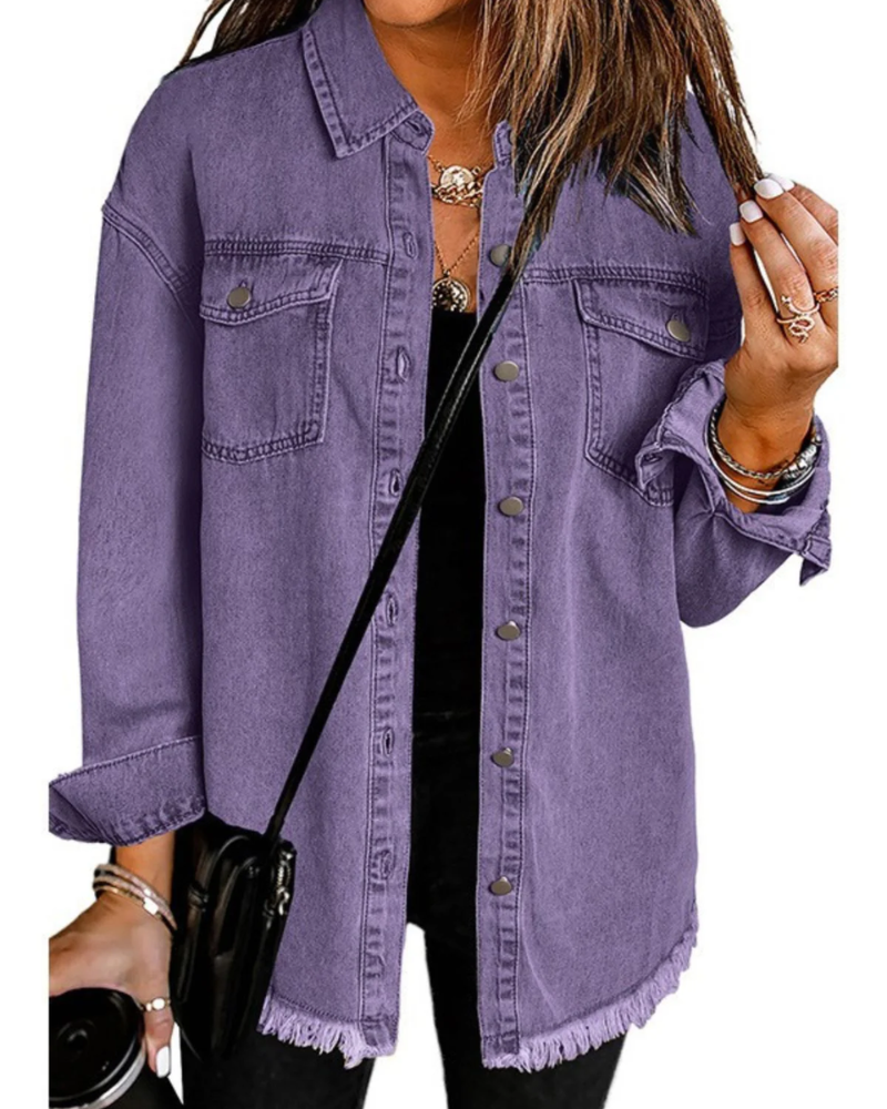 Classic Denim Jacket – Charcoal Black Wash, Structured Fit & Comfortable Long Sleeves