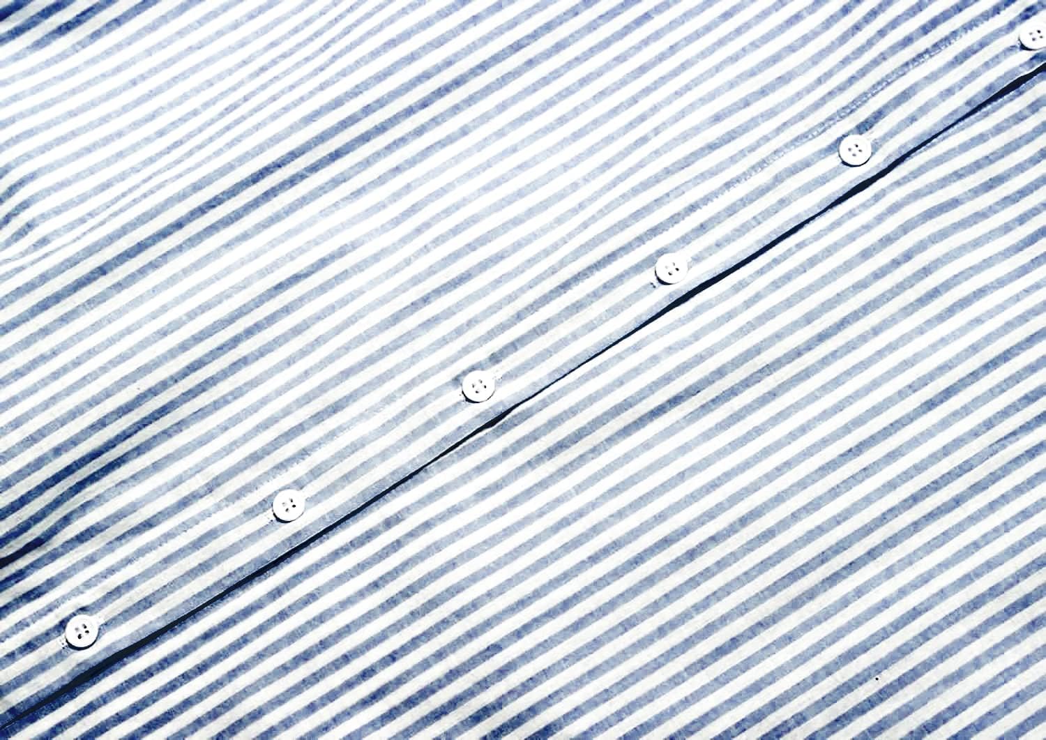 Long Sleeve Shirt Dress – Classic Stripe Pattern | Button Front, Relaxed Fit Dress